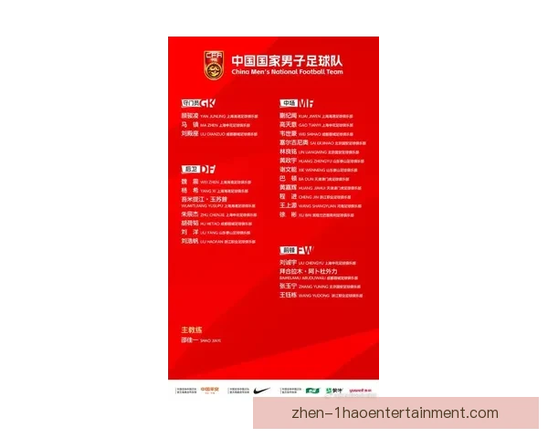邵佳一公布中国男足最新26人集训名单 4名新面孔首次入选 邵佳一公布中国男足最新26人集训名单 4名新面孔首次入选